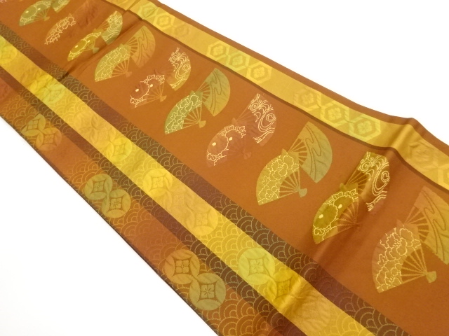 JAPANESE FUKURO OBI / MATELASSE / WOVEN FLOWERS